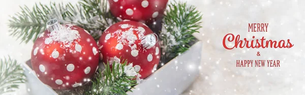 Vrolijk Kerstfeest Gelukkig Nieuwjaar Vakantie Wenskaart Achtergrond Selectieve Focus Holidays — Stockfoto