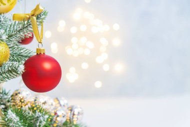 Noel arkaplanı. Mutlu yıllar. Seçici Odaklanma Tatili