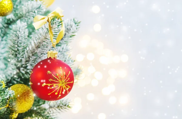 Noel arkaplanı. Mutlu yıllar. Seçici Odaklanma Tatili