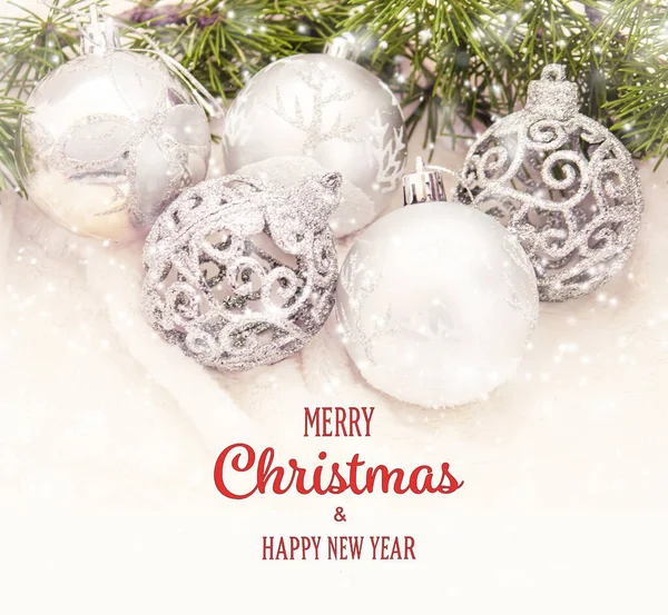 Christmas Background Happy New Year Selective Focus — Stock Photo, Image