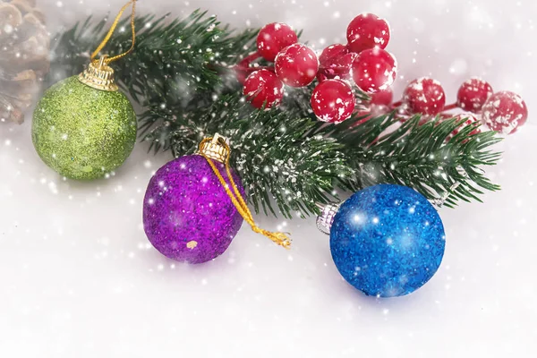 Christmas Background Greeting Card Beautiful Decor Selective Focus Holiday — Stock Photo, Image