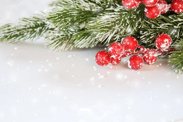 Karácsonyi Dekoráció Gyönyörű Háttérrel Karácsonyi Üdvözlőlap Szelektív Fókusz Ünnepek — Stock Fotó