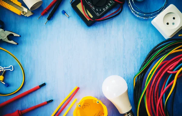 Trabajo Léctrico Casa Enfoques Selectivos Industrial — Foto de Stock