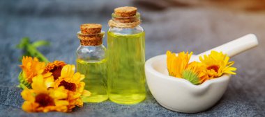 Calendula özütü. Seçici odaklanma tıbbi