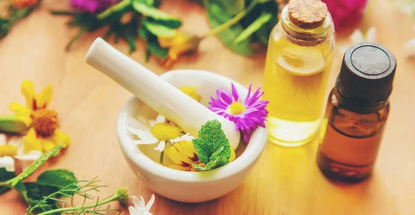 Homeopathy in small jars. Herbal extract. Selective focus. nature.