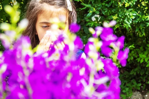 Saisonale Allergie Bei Einem Kind Coryza Selektiver Fokus Menschen — Stockfoto