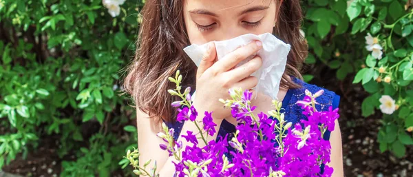 Alergia Estacional Niño Coryza Enfoque Selectivo Gente —  Fotos de Stock