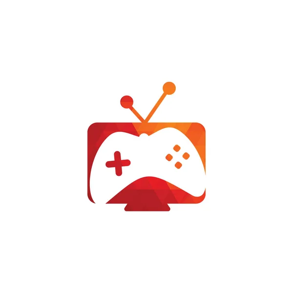 Gamepad Und Fernseher Spiel Symbol Spielen Design Von Spiel Und — Stockvektor