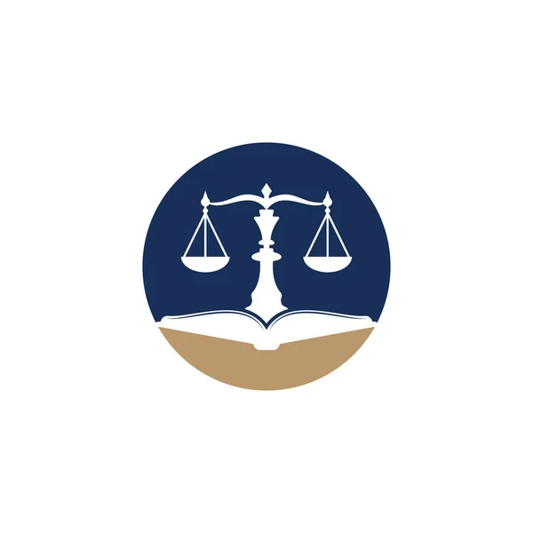 Progettazione Del Logo Educazione Alla Legge Libra Vettoriale Combinazione Logo — Vettoriale Stock