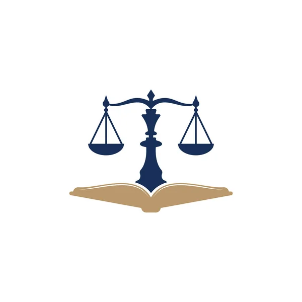 Progettazione Del Logo Educazione Alla Legge Libra Vettoriale Combinazione Logo — Vettoriale Stock