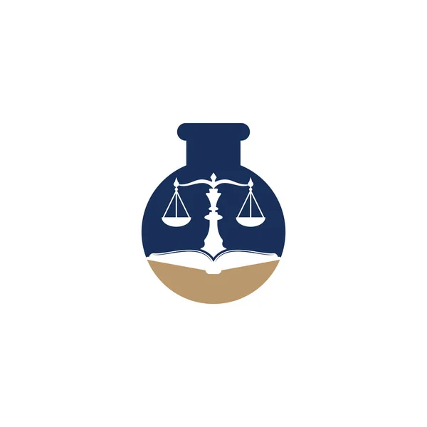 Progettazione Del Logo Del Concetto Forma Del Laboratorio Educazione Legale — Vettoriale Stock