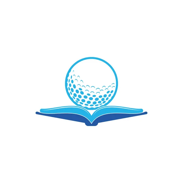ゴルフロゴデザインベクトルを予約 ゴルフブックアイコンロゴデザイン要素 — ストックベクタ