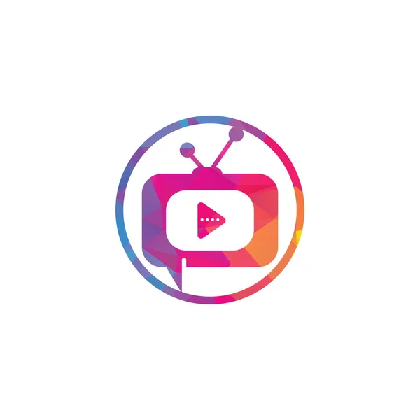 Diseño Creativo Del Logotipo Chat Talk Show Diseño Logo — Vector de stock