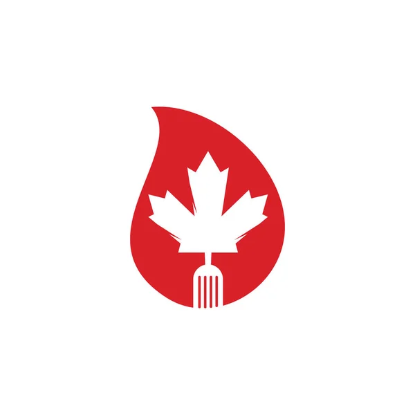 Концепция Дизайна Логотипа Канадской Еды Концепция Логотипа Канадского Ресторана Значок — стоковый вектор