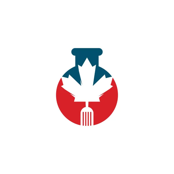 Canadian Food Lab Shape Concept Logo Concept Design Canadian Food — Vetor de Stock