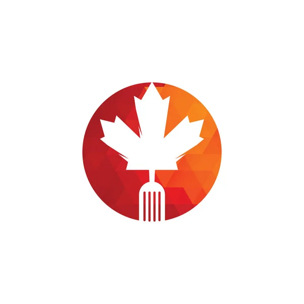 Projeto Conceito Logotipo Comida Canadense Canadian Food Restaurant Logo Concept — Vetor de Stock