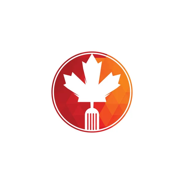 Projeto Conceito Logotipo Comida Canadense Canadian Food Restaurant Logo Concept — Vetor de Stock