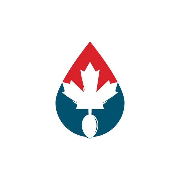 Canadian Food Lab Shape Concept Logo Concept Design Canadian Food — Vetor de Stock