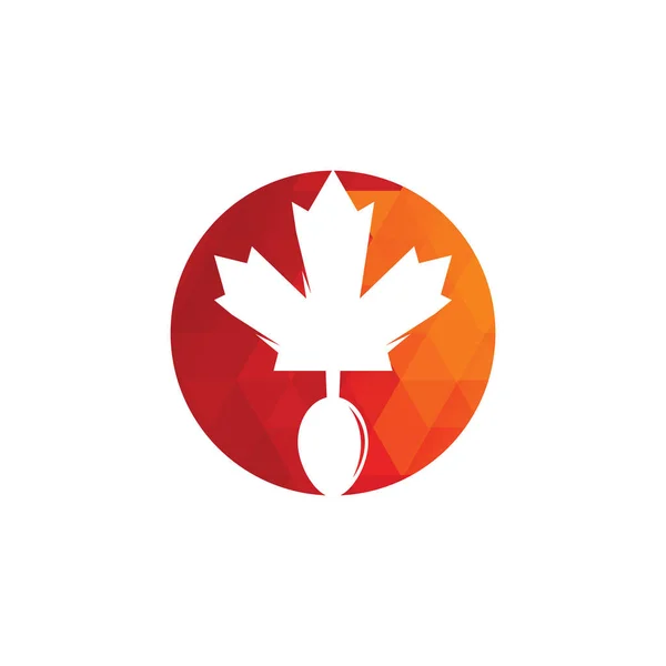 Концепция Логотипа Канадской Кухни Концепция Логотипа Канадского Ресторана Значок Кленового — стоковый вектор