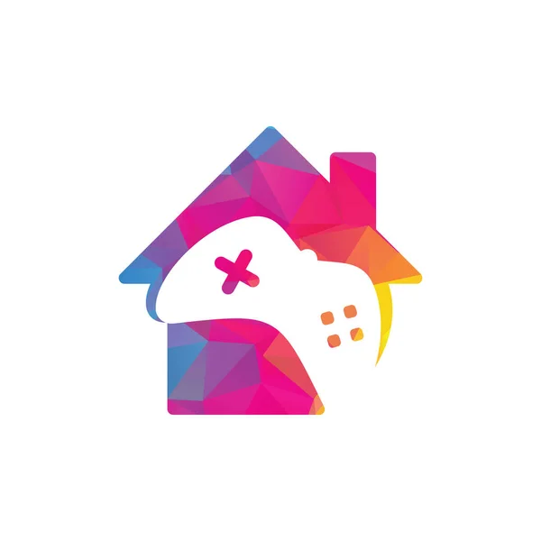 Game House Logo Template Design Vector - Stok Vektor