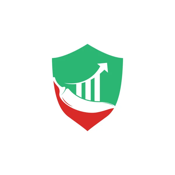 Diseño Del Logotipo Del Concepto Escudo Finanzas Chile Plantilla Vectorial — Vector de stock