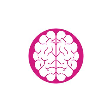 Yaratıcı beyin logosu tasarımı. Beyin fırtınası gücü düşünen beyin Logotype simgesi