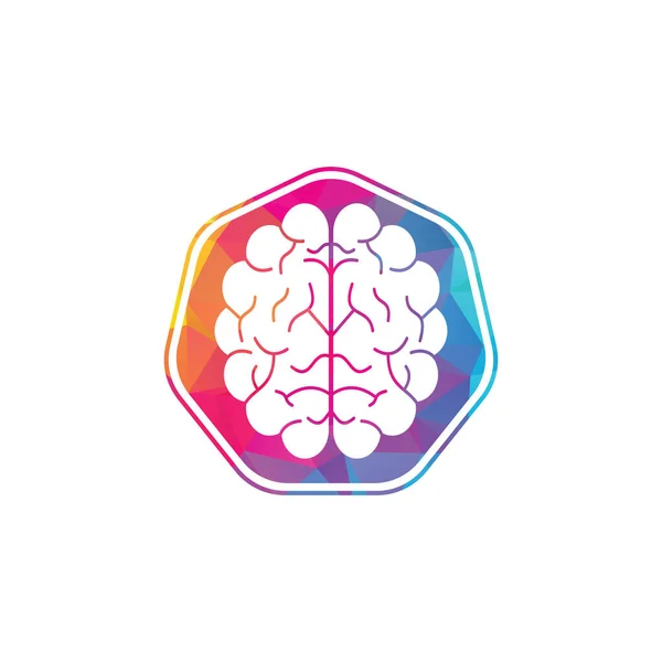 Conception Créative Logo Cerveau Brainstorm Pouvoir Pensée Cerveau Logotype Icône — Image vectorielle