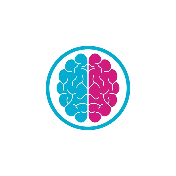 Kreatywny Projekt Logo Mózgu Burza Mózgów Moc Myślenia Mózg Ikona — Wektor stockowy