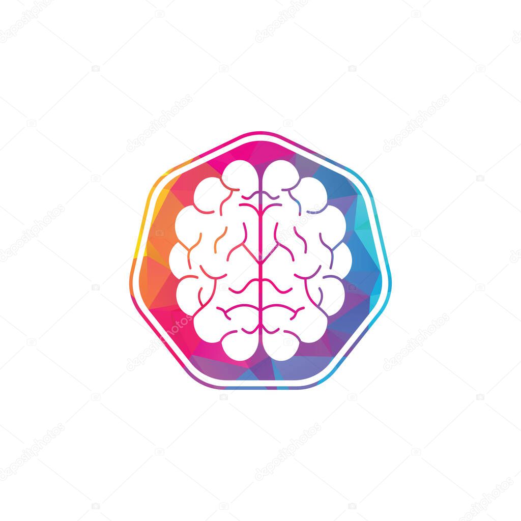 Creative brain logo design. Brainstorm power thinking brain Logotype icon