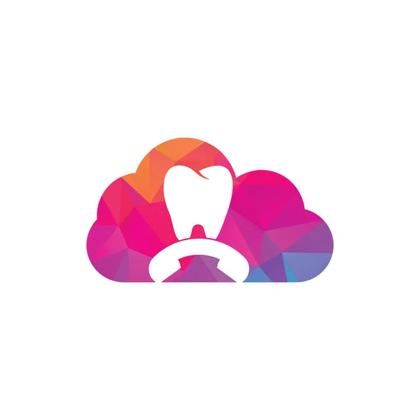 Nennen Sie Dental Cloud Shape Concept Logo Design Template Dentalruf — Stockvektor