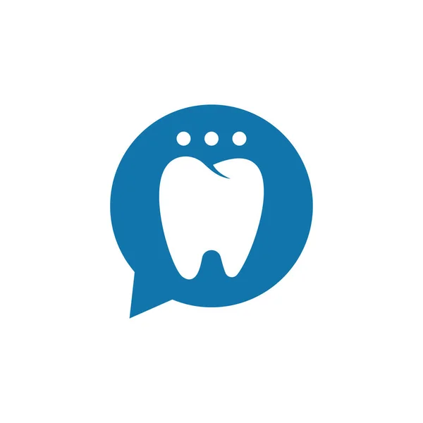 Modern Dental Chat Logo Design Dental Consulting Icon — Stock Vector