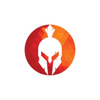 Sparta logosu. Eski Antika Spartalı savaşçı vektör tasarımı