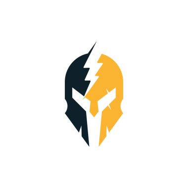 Sparta gök gürültüsü logo tasarım vektörü. Sparta sembolü tasarımı ile Enerji Vektörü Logosu