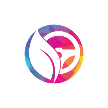 Eko direksiyon vektör logosu tasarımı. Direksiyon ve eko sembolü veya simgesi.