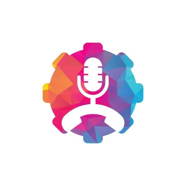 Викличте Концепцію Форми Передач Podcast Елемент Дизайну Логотипу Дизайн Логотипу — стоковий вектор