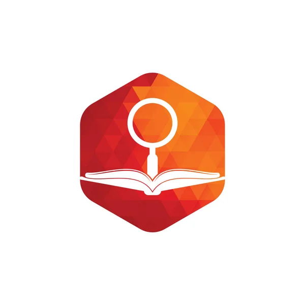 Вектор Дизайну Шаблонів Пошуку Книг Знайдіть Шаблон Дизайну Логотипу Книги — стоковий вектор