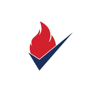 Ateşleme denetimi vektör logo tasarım şablonu. Ateş ve İşaretleme simgesi tasarımı.