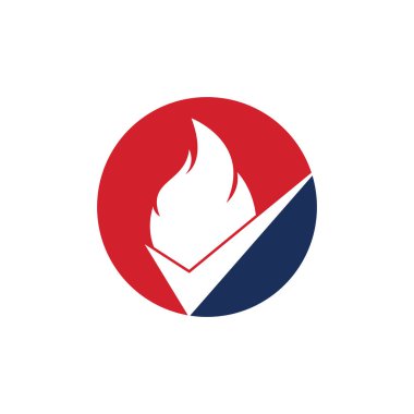 Ateşleme denetimi vektör logo tasarım şablonu. Ateş ve İşaretleme simgesi tasarımı.