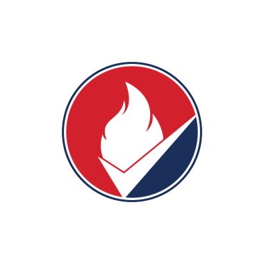 Ateşleme denetimi vektör logo tasarım şablonu. Ateş ve İşaretleme simgesi tasarımı.