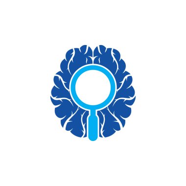 Beyin Logosu Şablonu Düz Tasarım Vektörünü Bul. Beyin logo tasarım simgesini ara.