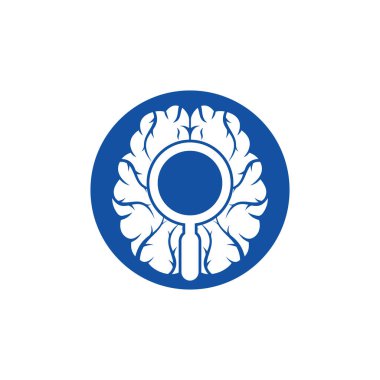 Beyin Logosu Şablonu Düz Tasarım Vektörünü Bul. Beyin logo tasarım simgesini ara.