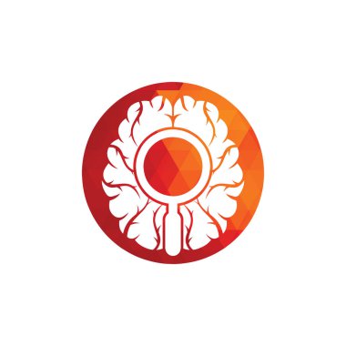 Beyin Logosu Şablonu Düz Tasarım Vektörünü Bul. Beyin logo tasarım simgesini ara.