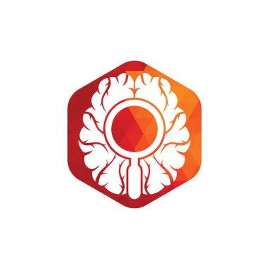 Beyin Logosu Şablonu Düz Tasarım Vektörünü Bul. Beyin logo tasarım simgesini ara.