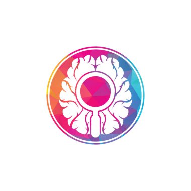 Beyin Logosu Şablonu Düz Tasarım Vektörünü Bul. Beyin logo tasarım simgesini ara.