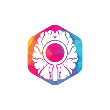 Beyin Logosu Şablonu Düz Tasarım Vektörünü Bul. Beyin logo tasarım simgesini ara.