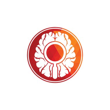 Beyin Logosu Şablonu Düz Tasarım Vektörünü Bul. Beyin logo tasarım simgesini ara.