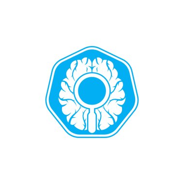 Beyin Logosu Şablonu Düz Tasarım Vektörünü Bul. Beyin logo tasarım simgesini ara.