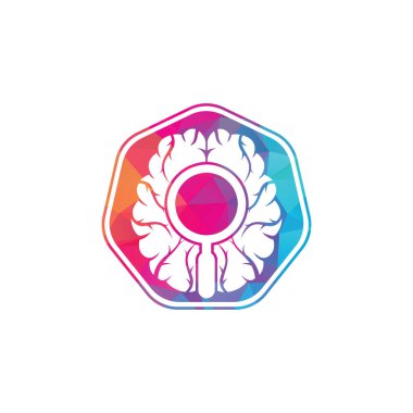 Beyin Logosu Şablonu Düz Tasarım Vektörünü Bul. Beyin logo tasarım simgesini ara.