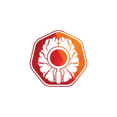 Beyin Logosu Şablonu Düz Tasarım Vektörünü Bul. Beyin logo tasarım simgesini ara.