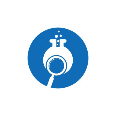 Laboratuar logosu tasarımı. Laboratuar logo tasarım vektör şablonu bul. Laboratuar Logo Simgesi Tasarımı.